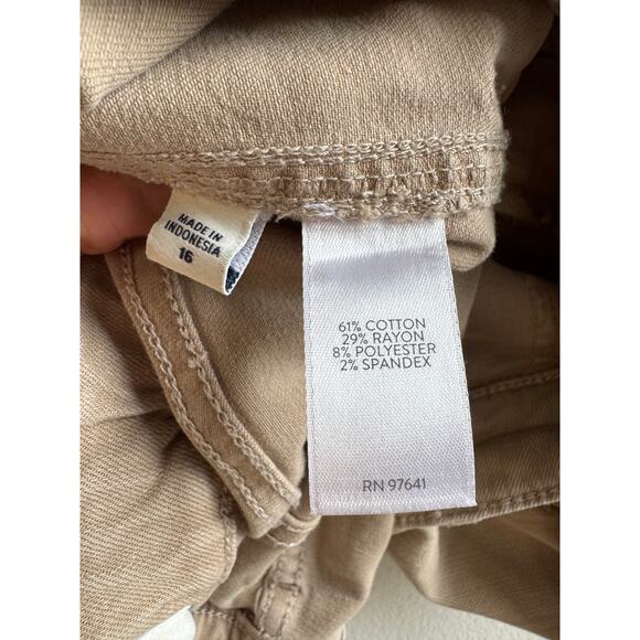 3 for $9 J. Jill Denim Tan High Rise Strait Leg 16 EUC - Picture 4 of 7